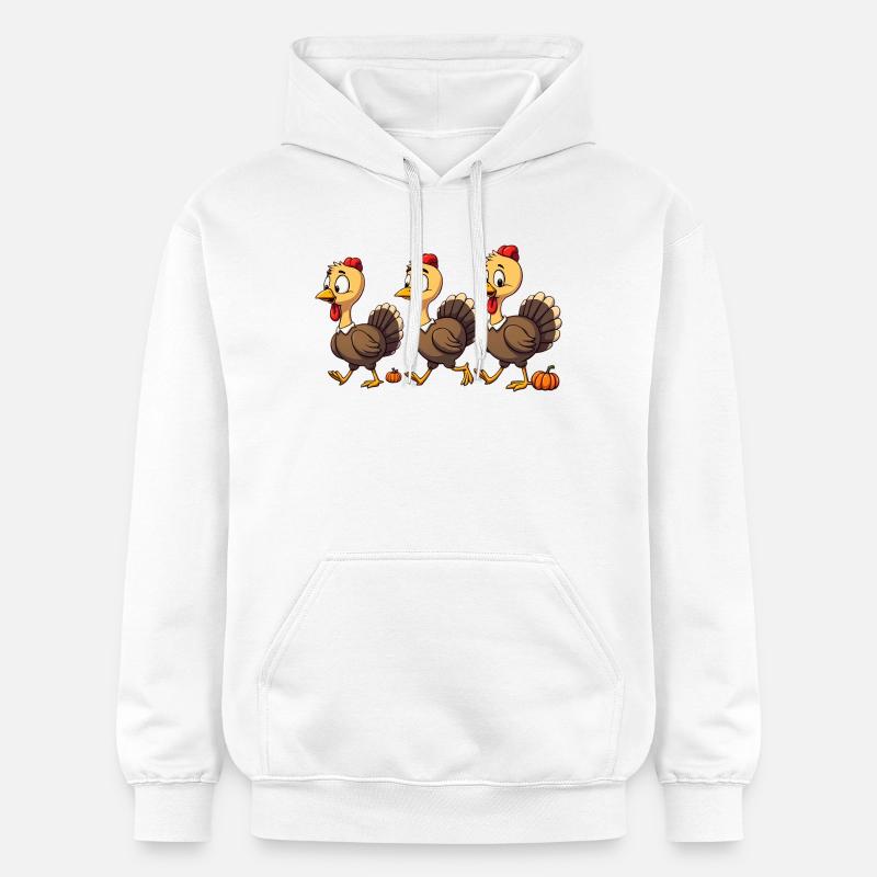 Bébé dinde de Thanksgiving - Sweat à capuche Softstyle® Gildan Unisexe - blanc