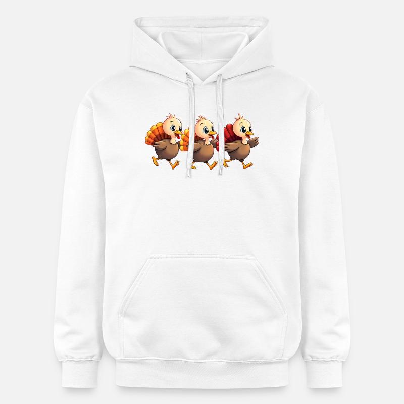 Bébé dinde de Thanksgiving - Sweat à capuche Softstyle® Gildan Unisexe - blanc