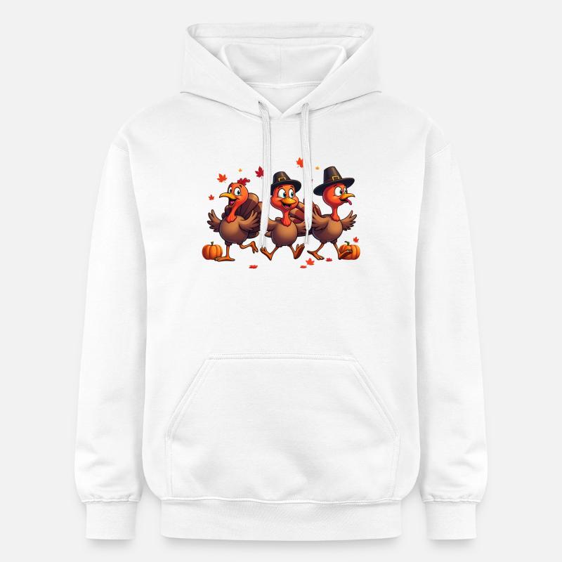 Bébé dinde de Thanksgiving - Sweat à capuche Softstyle® Gildan Unisexe - blanc