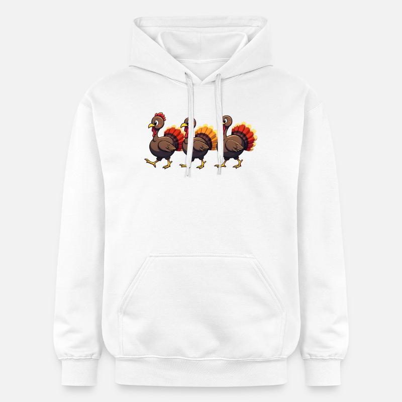 Bébé dinde de Thanksgiving - Sweat à capuche Softstyle® Gildan Unisexe - blanc