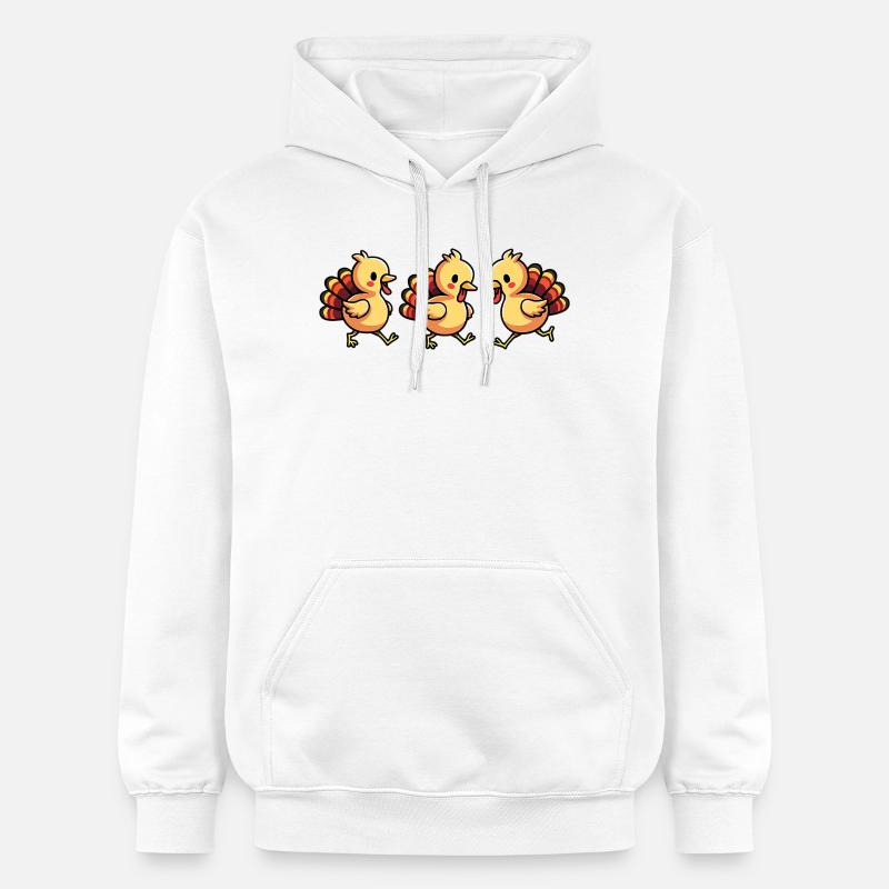 Bébé dinde de Thanksgiving - Sweat à capuche Softstyle® Gildan Unisexe - blanc