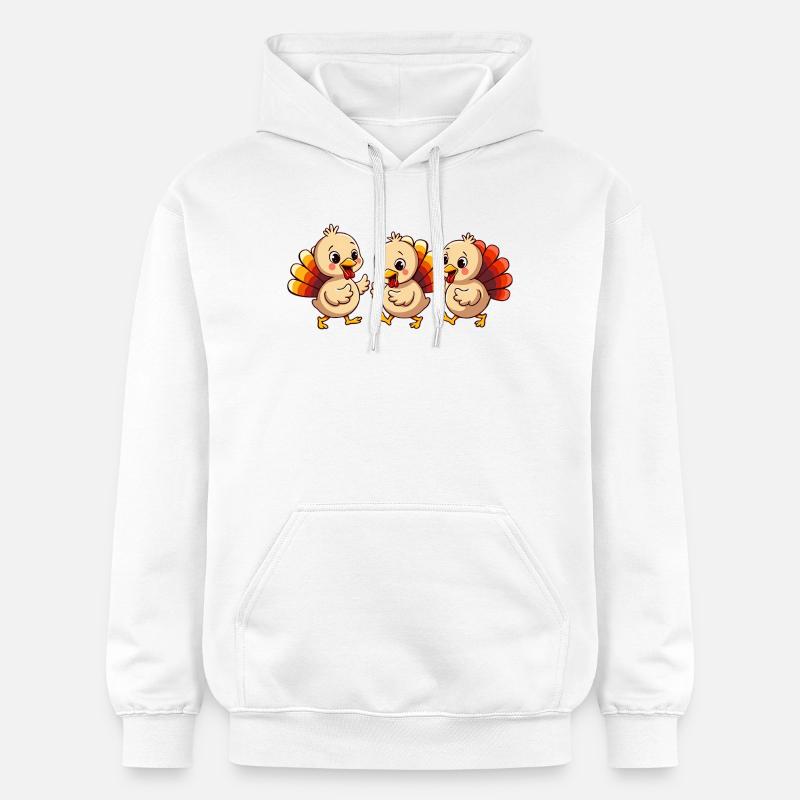 Bébé dinde de Thanksgiving - Sweat à capuche Softstyle® Gildan Unisexe - blanc