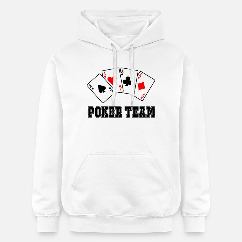 Équipe de poker - Sweat à capuche Softstyle® Gildan Unisexe - blanc