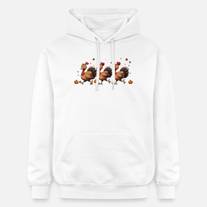 Bébé dinde de Thanksgiving - Sweat à capuche Softstyle® Gildan Unisexe - blanc