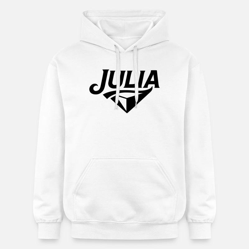 Julia - Conception du nom - Sweat à capuche Softstyle® Gildan Unisexe - blanc