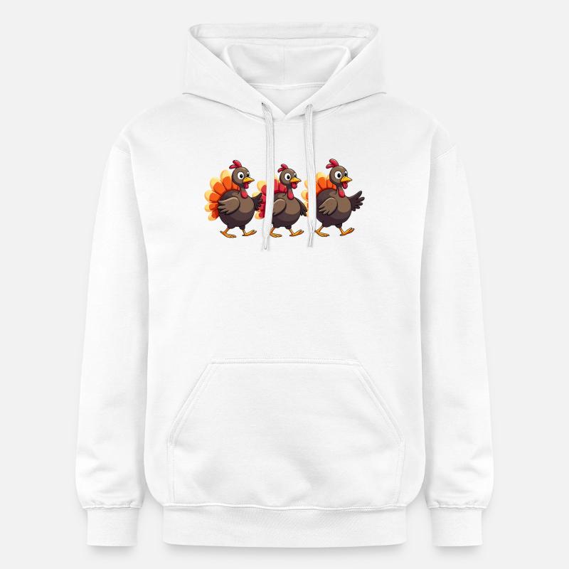 Bébé dinde de Thanksgiving - Sweat à capuche Softstyle® Gildan Unisexe - blanc
