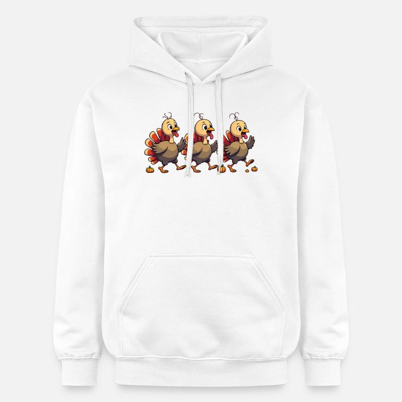 Bébé dinde de Thanksgiving - Sweat à capuche Softstyle® Gildan Unisexe - blanc