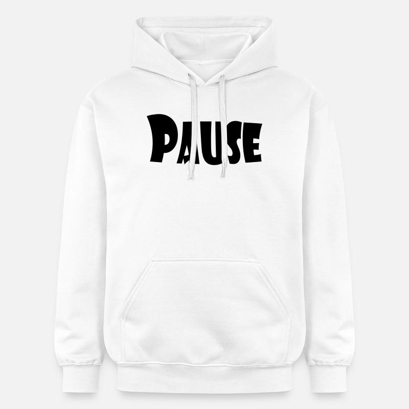 Pause - Sweat à capuche Softstyle® Gildan Unisexe - blanc