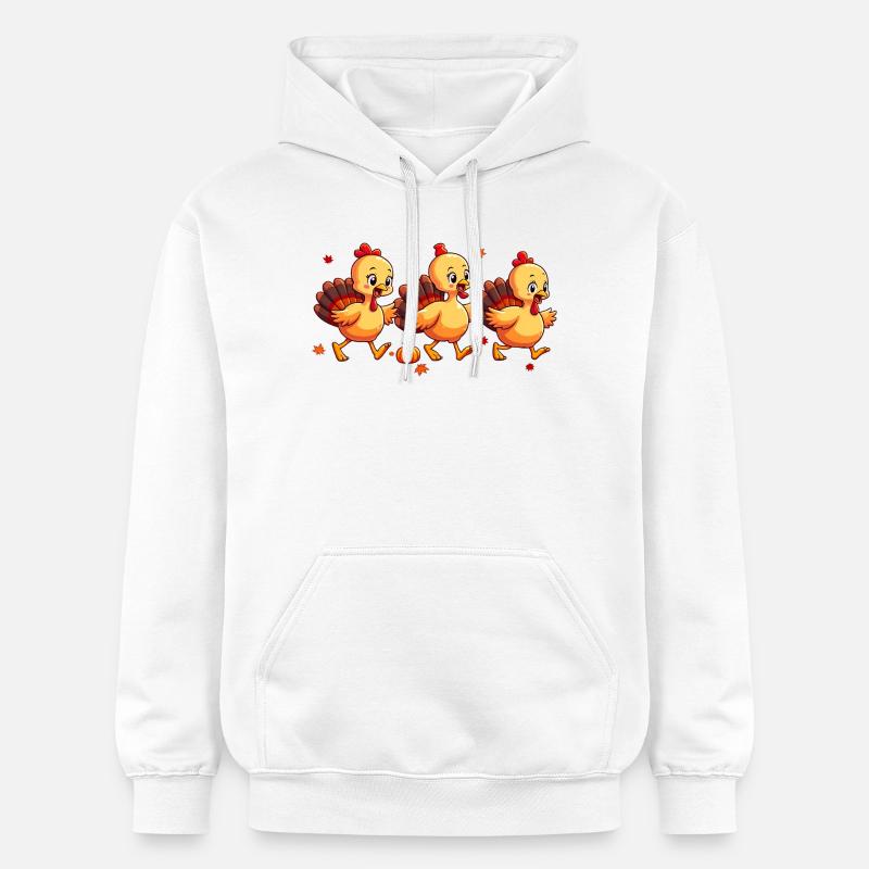 Bébé dinde de Thanksgiving - Sweat à capuche Softstyle® Gildan Unisexe - blanc