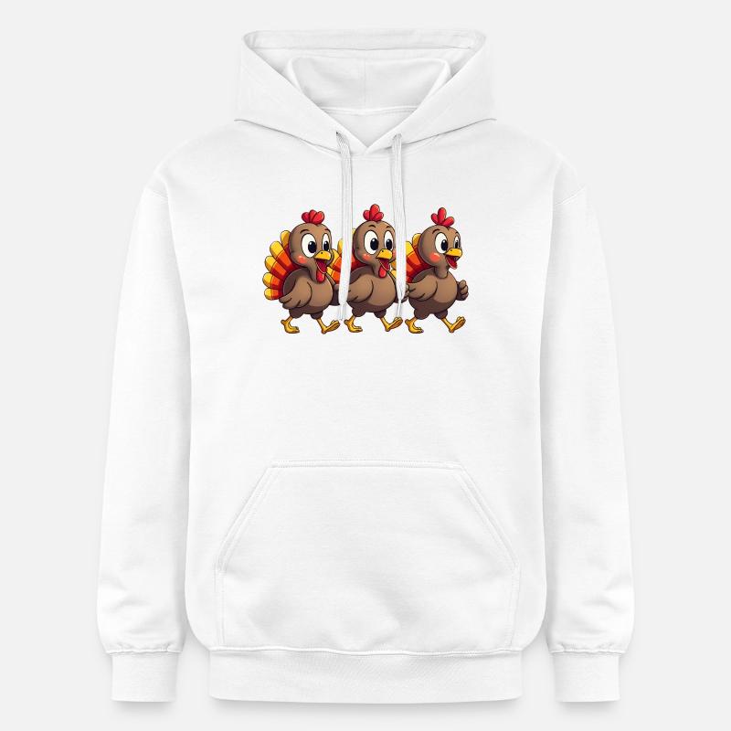 Bébé dinde de Thanksgiving - Sweat à capuche Softstyle® Gildan Unisexe - blanc