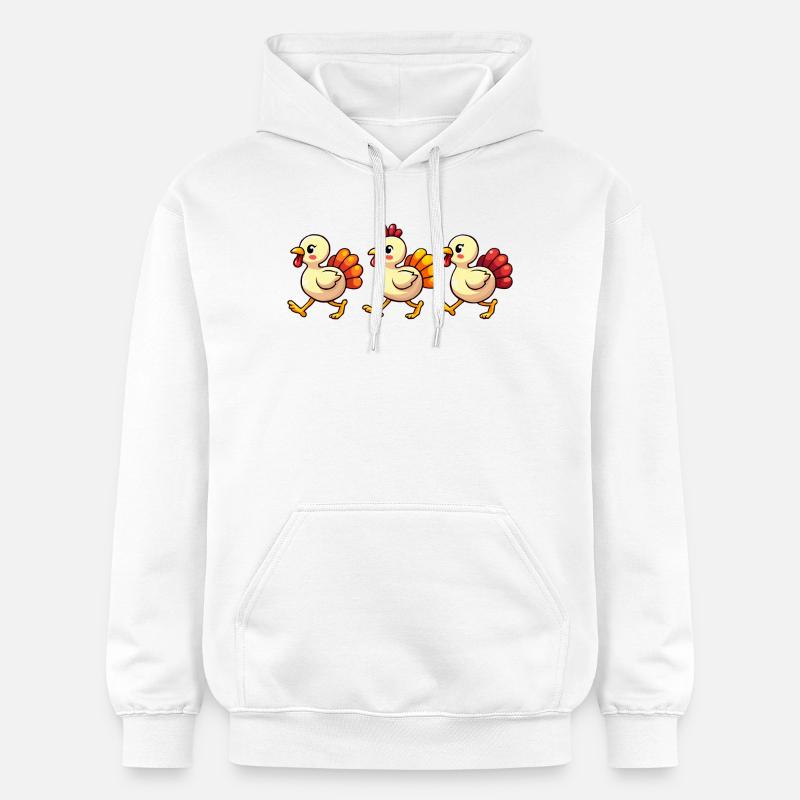 Bébé dinde de Thanksgiving - Sweat à capuche Softstyle® Gildan Unisexe - blanc