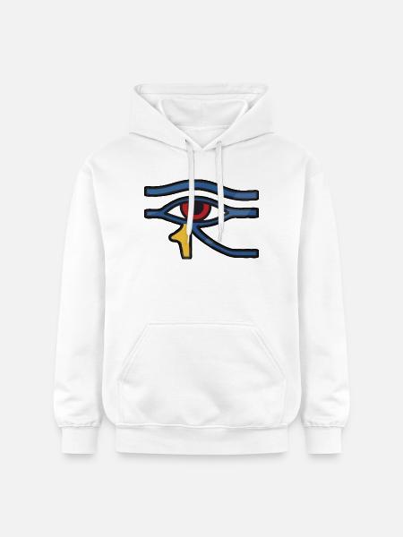 Eye of Horus Blue Line - Gildan Unisex Softstyle® Midweight Hoodie - white