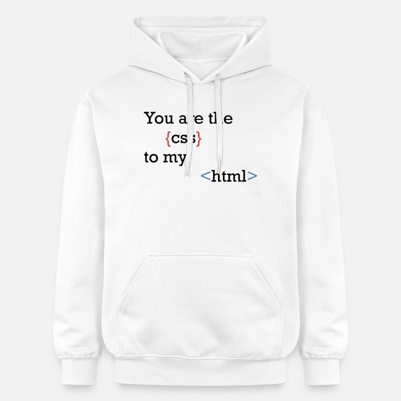 CodeSymbolism, bouclé et incliné - Sweat à capuche Softstyle® Gildan Unisexe - blanc