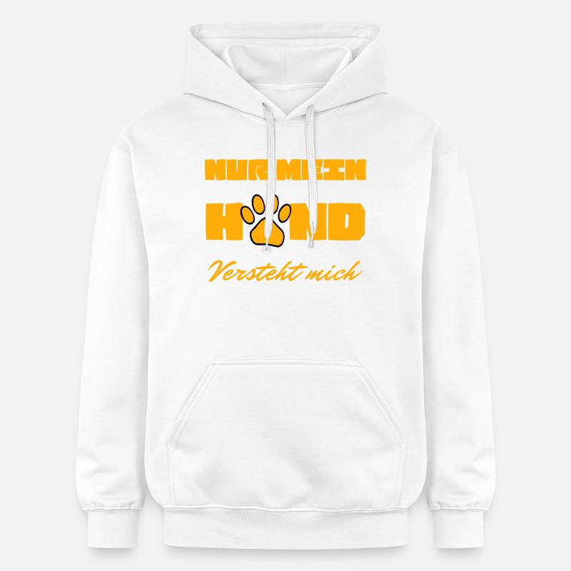 Mon chien me comprend - Sweat à capuche Softstyle® Gildan Unisexe - blanc