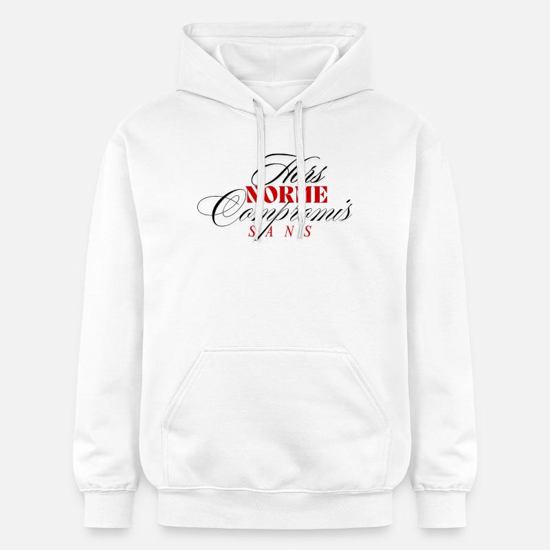 Hors norme & Sans compromis - Sweat à capuche Softstyle® Gildan Unisexe - blanc