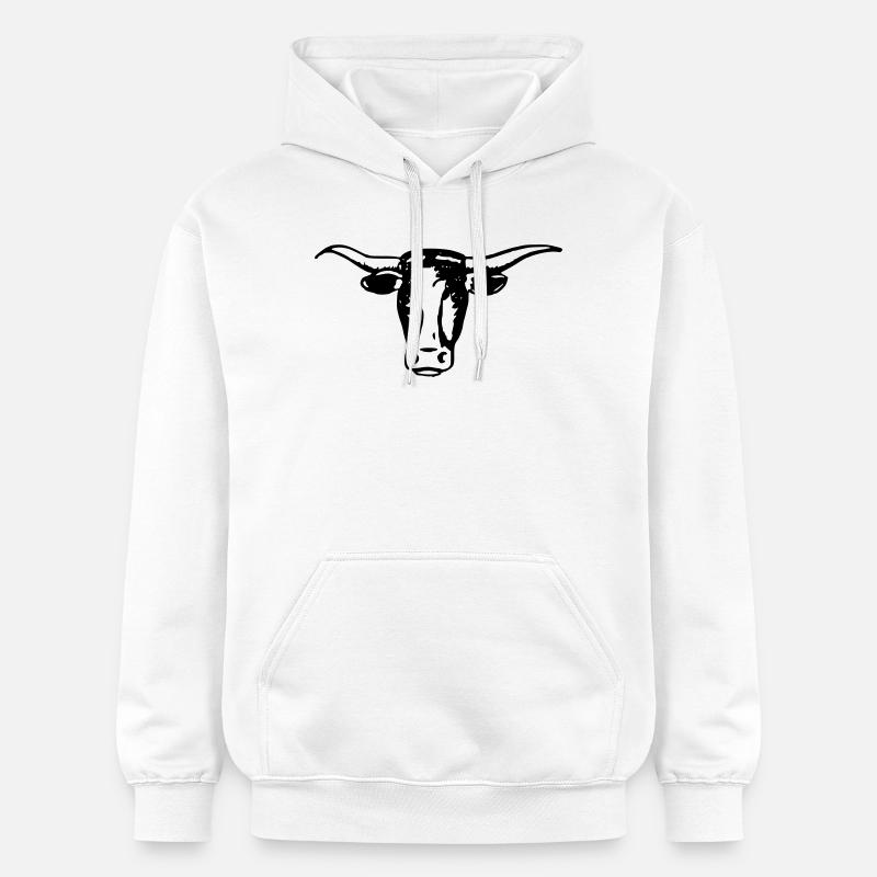 Tête de bœuf Longhorn - Sweat à capuche Softstyle® Gildan Unisexe - blanc