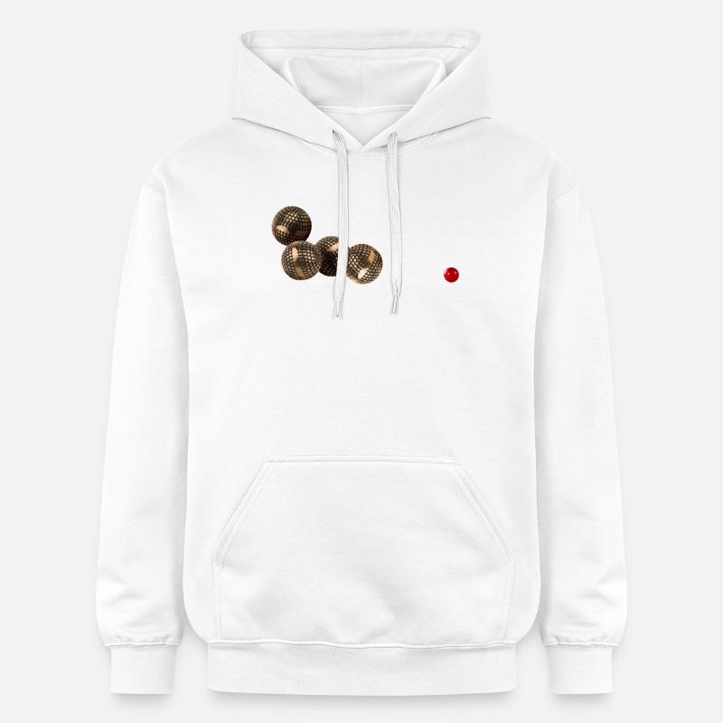 Jeu de boule de pétanque - Sweat à capuche Softstyle® Gildan Unisexe - blanc