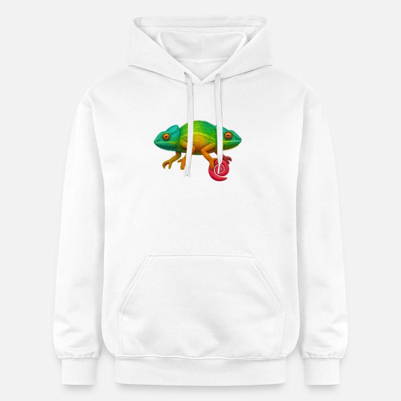 Sucette Caméléon Arc-en-ciel - Sweat à capuche Softstyle® Gildan Unisexe - blanc