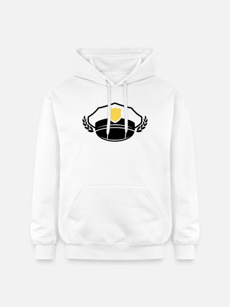 Police Cap & Badge | Honor & Respect - Gildan Unisex Softstyle® Midweight Hoodie - white