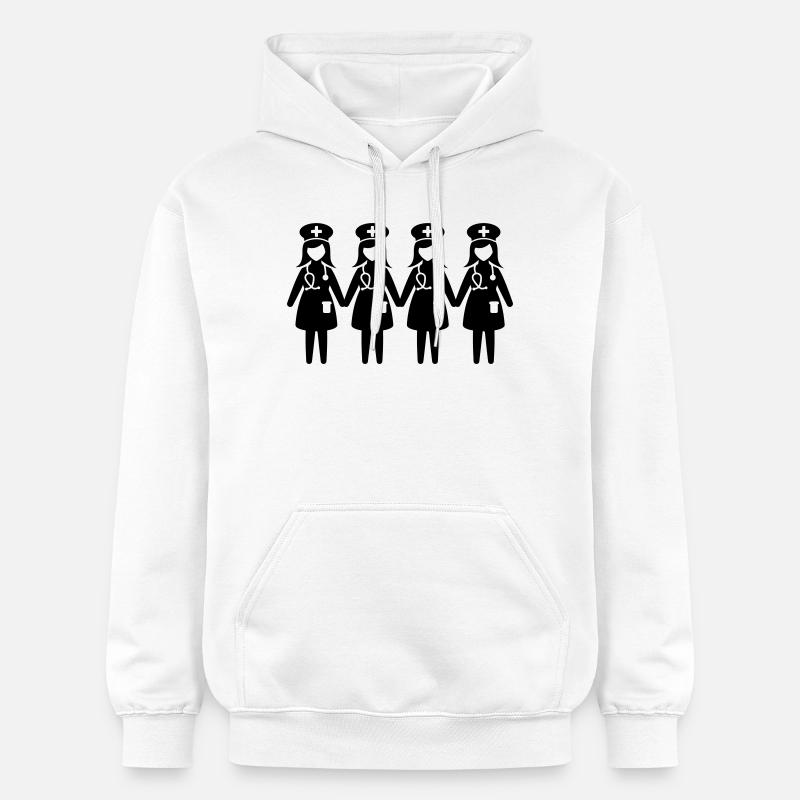 Équipe infirmière - Sweat à capuche Softstyle® Gildan Unisexe - blanc