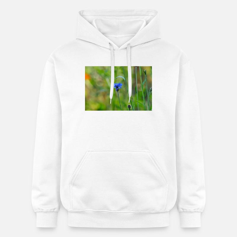 Bleuet - Sweat à capuche Softstyle® Gildan Unisexe - blanc