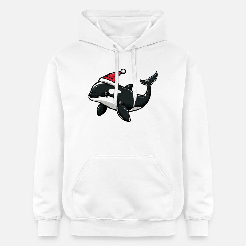 Noël baleine - Sweat à capuche Softstyle® Gildan Unisexe - blanc