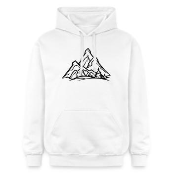 Mountains - Gildan Unisex Softstyle® Midweight Hoodie - white - Front - Liana (172cm) & Jaron (178cm)