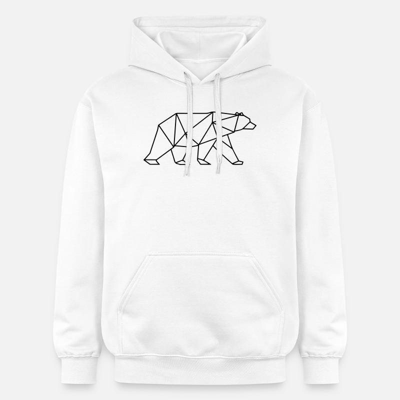 Polygone d’ours - Sweat à capuche Softstyle® Gildan Unisexe - blanc