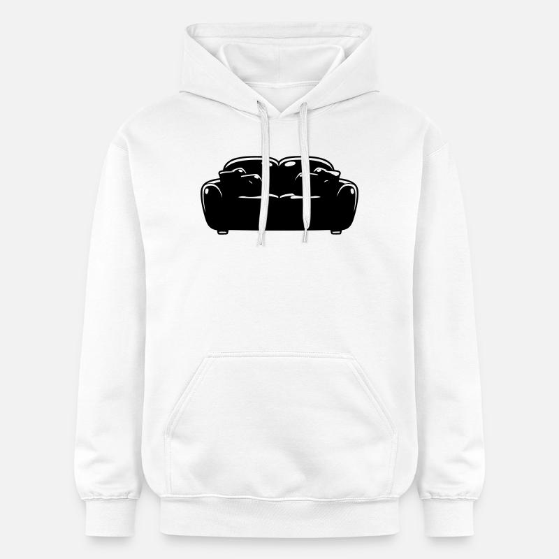 Silhouette de canapé Détendue Vector - Sweat à capuche Softstyle® Gildan Unisexe - blanc