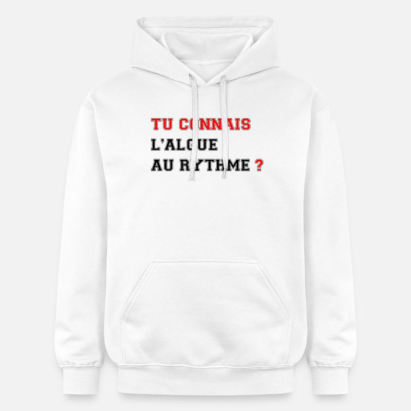 Tu connais l'algue au rythme ? - Sweat à capuche Softstyle® Gildan Unisexe - blanc