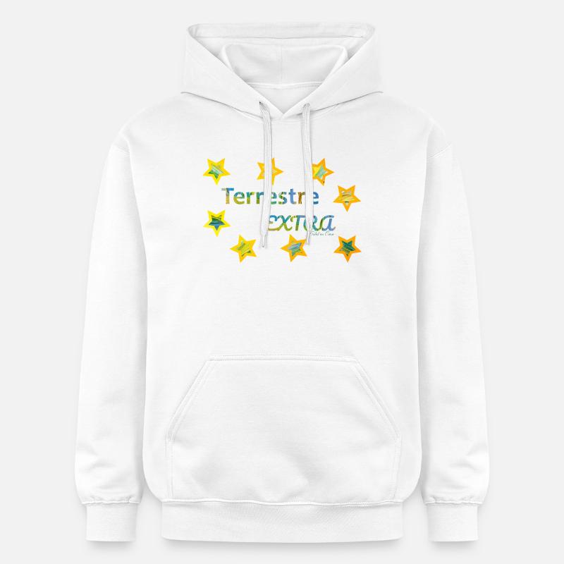 Terrestre Extra - Sweat à capuche Softstyle® Gildan Unisexe - blanc