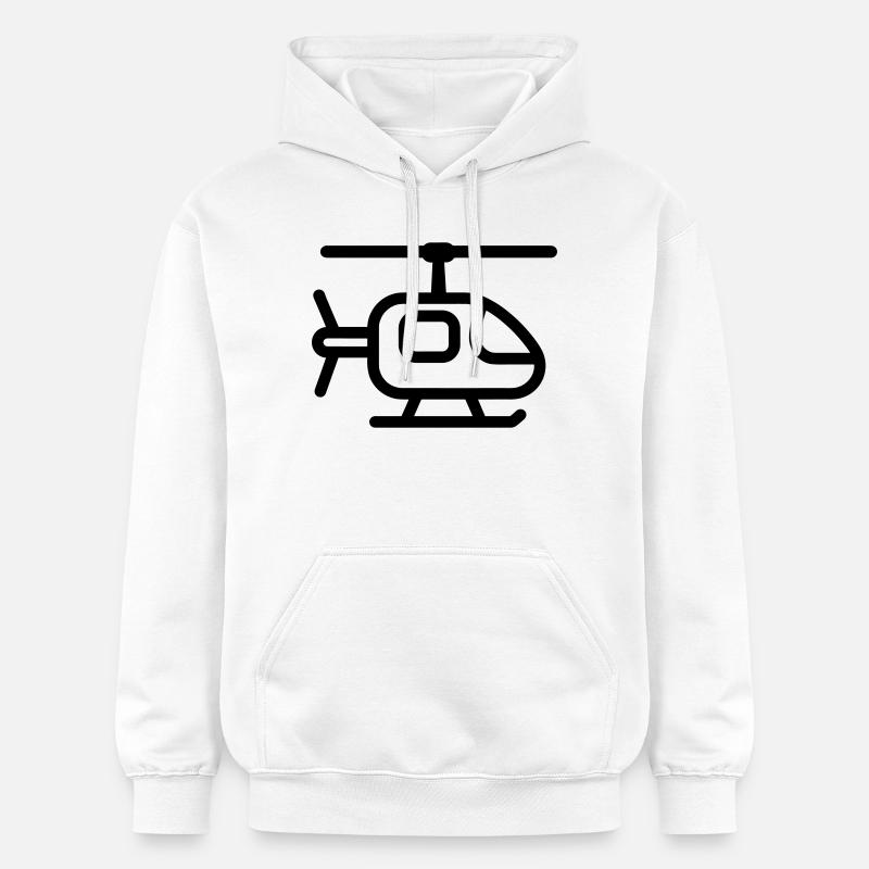 hélicoptère - Sweat à capuche Softstyle® Gildan Unisexe - blanc