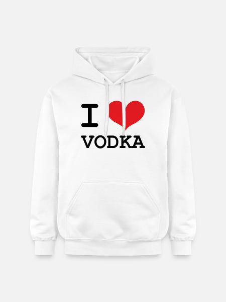 I Love Vodka - Alcohol - Gildan Unisex Softstyle® Midweight Hoodie - white