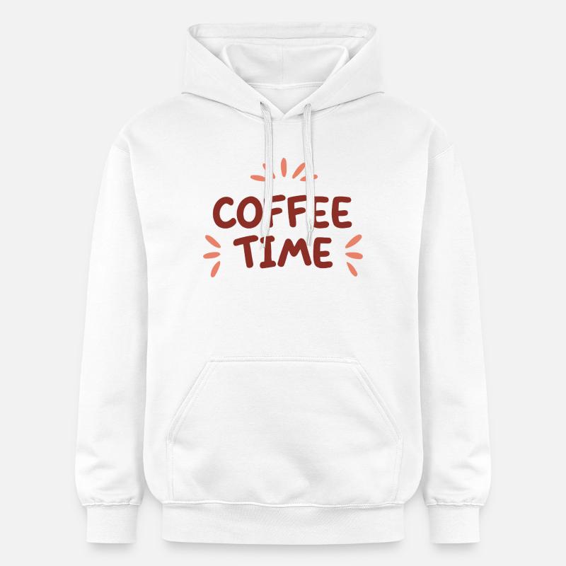 Coffee Time Couleurs Café - Sweat à capuche Softstyle® Gildan Unisexe - blanc