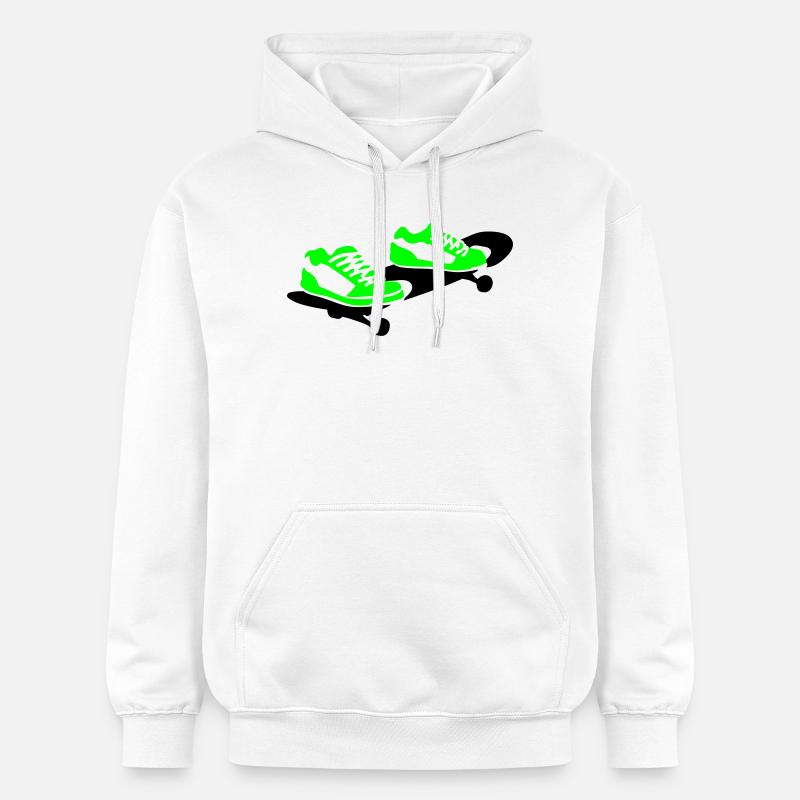 Skateboard - Sweat à capuche Softstyle® Gildan Unisexe - blanc