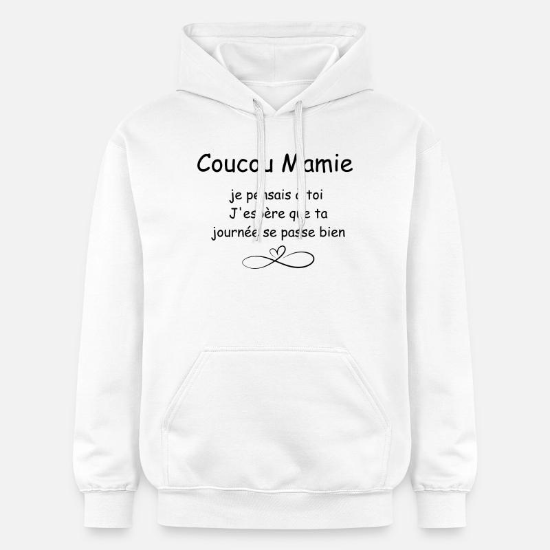 Coucou Mamie  - Sweat à capuche Softstyle® Gildan Unisexe - blanc
