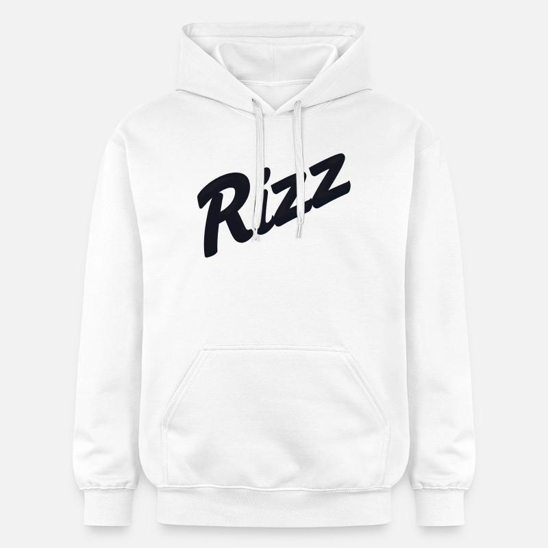 Rizz Neon Script - Sweat à capuche Softstyle® Gildan Unisexe - blanc