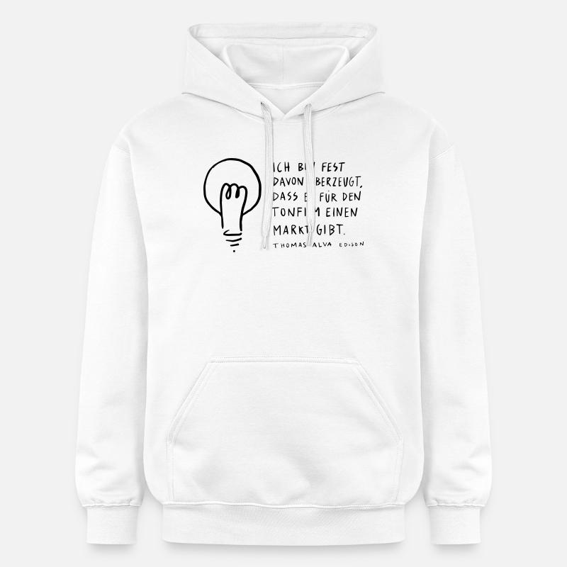 Thomas Edison - Sweat à capuche Softstyle® Gildan Unisexe - blanc