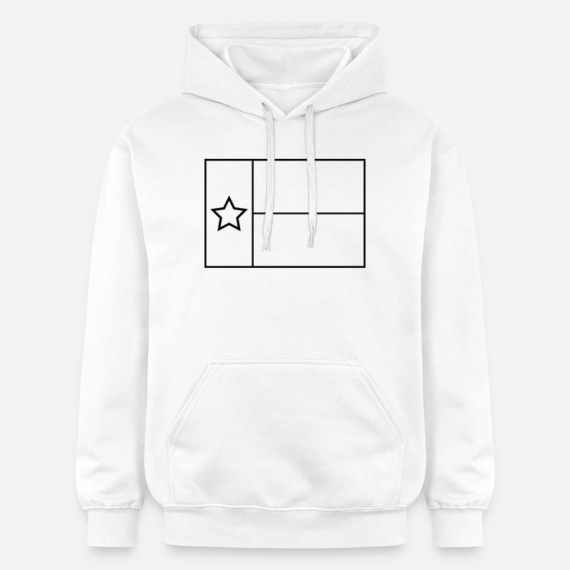 Profil du drapeau du Texas - Sweat à capuche Softstyle® Gildan Unisexe - blanc