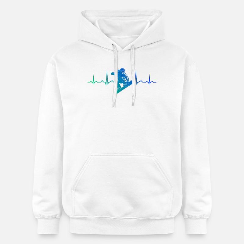 Conception compacte de snowboard pour snowboard - Sweat à capuche Softstyle® Gildan Unisexe - blanc