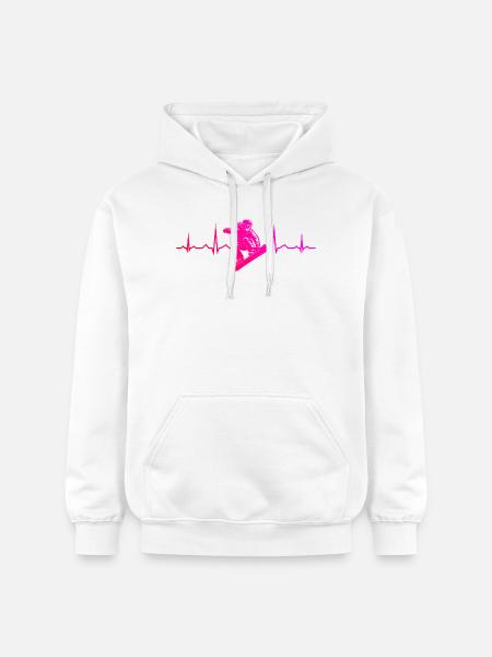 Klare Snowboard Botschaft - Gildan Unisex Softstyle® Midweight Hoodie - Weiß