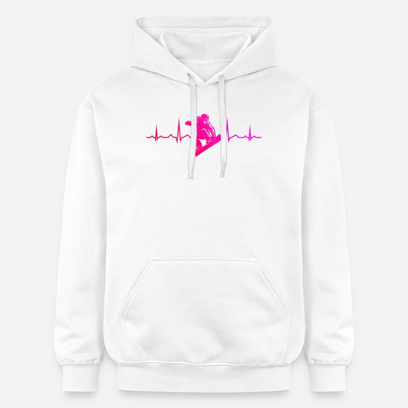 Message de snowboard clair - Sweat à capuche Softstyle® Gildan Unisexe - blanc