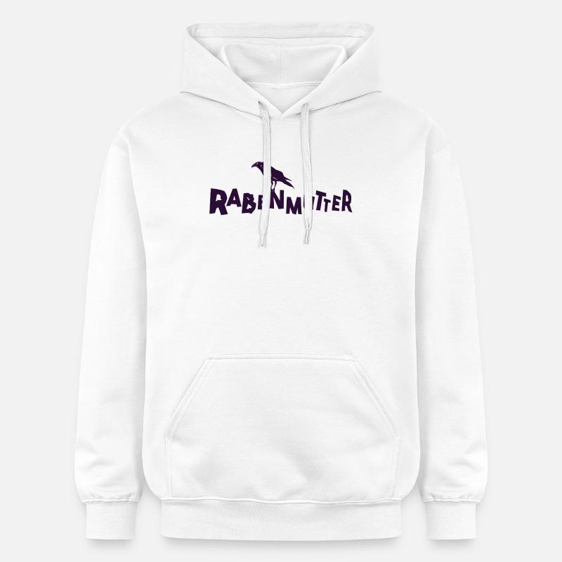 Rabenmutter - Mutter - Mama - Mami - Rabe - Gildan Unisex Softstyle® Midweight Hoodie - Weiß