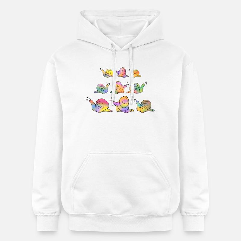 Escargots - Sweat à capuche Softstyle® Gildan Unisexe - blanc