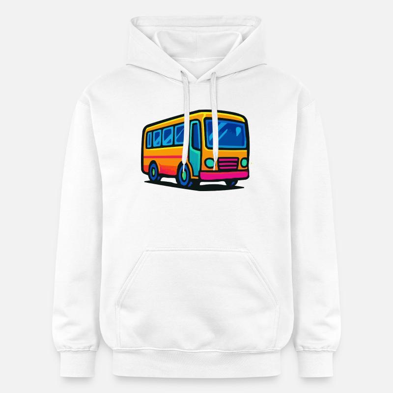 Illustration de bus de comics - Sweat à capuche Softstyle® Gildan Unisexe - blanc