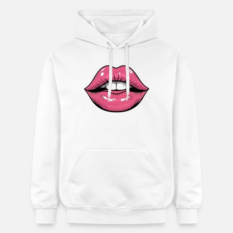 Gloss à lèvres Pop Art - Sweat à capuche Softstyle® Gildan Unisexe - blanc
