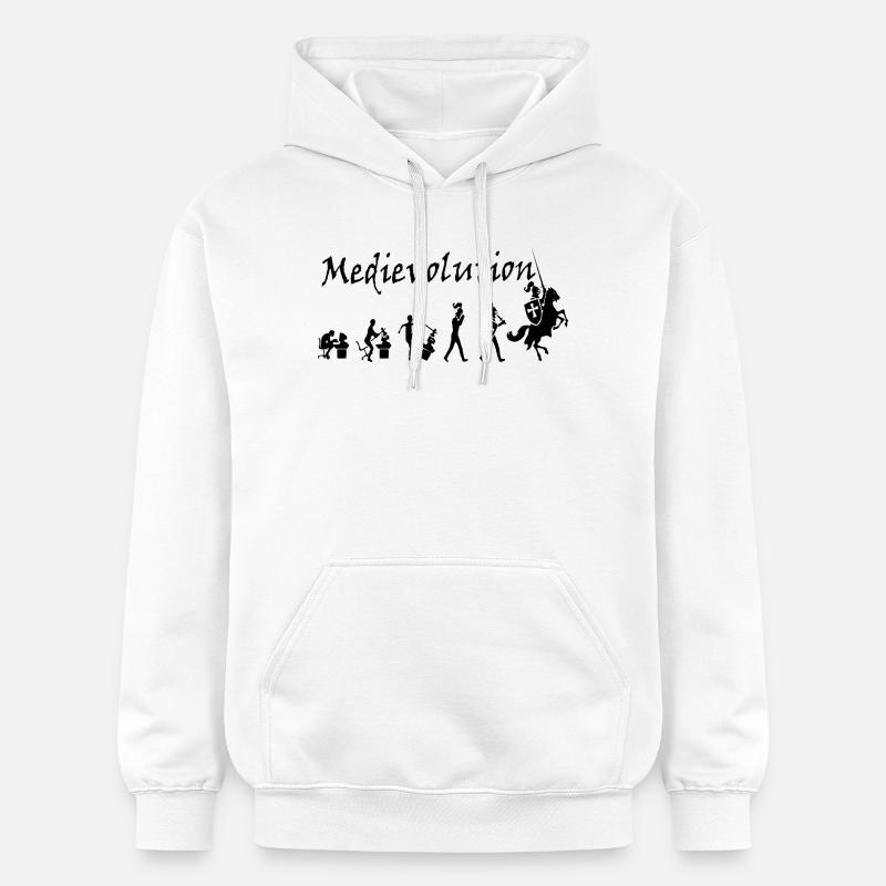 Medievolution – L’évolution médiévale - Sweat à capuche Softstyle® Gildan Unisexe - blanc