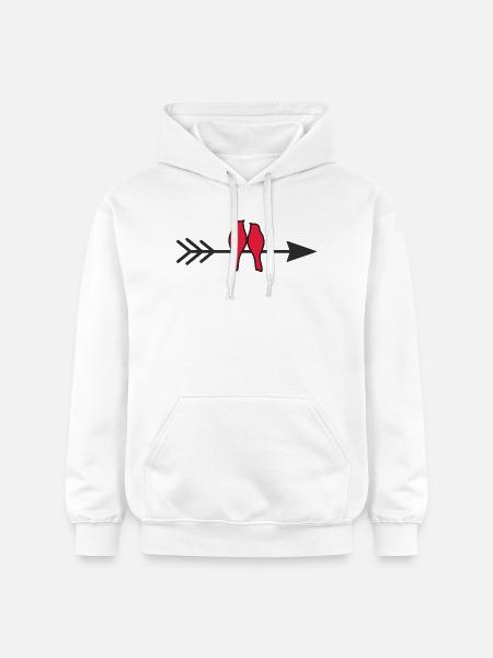 verliebte Vögel - Gildan Unisex Softstyle® Midweight Hoodie - Weiß