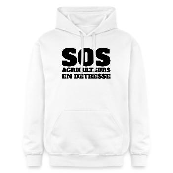 farmer, peasants, cattle breeder - Gildan Unisex Softstyle® Midweight Hoodie - white - Front - Liana (172cm) & Jaron (178cm)