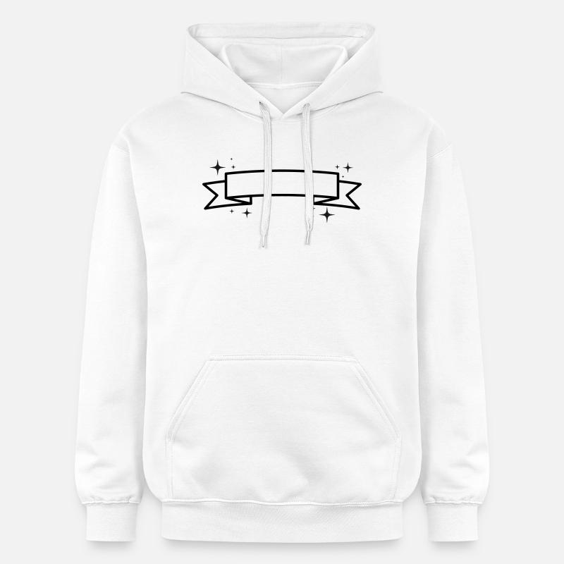 Banner - Text Einfügen - Gildan Unisex Softstyle® Midweight Hoodie - Weiß